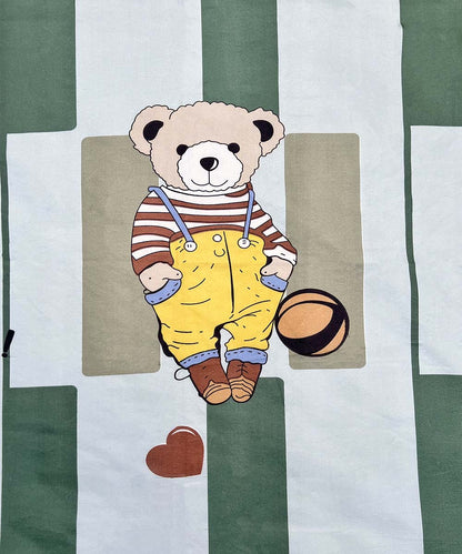 Bouncy Bear Kids Bedsheet With Pillow Covers