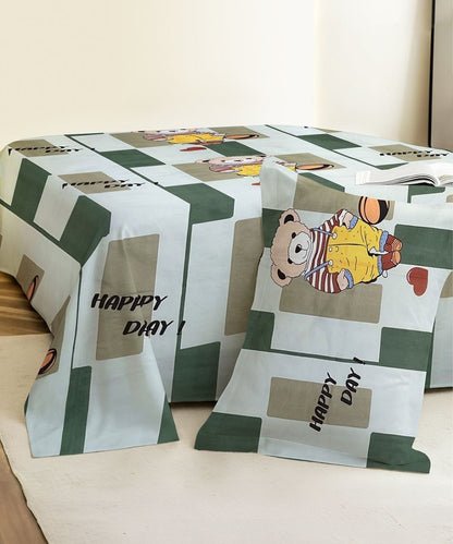Bouncy Bear Kids Bedsheet With Pillow Covers
