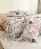 Giggle Grid  Kids Flat Bedsheet With Pillow Covers