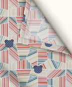 Giggle Grid  Kids Flat Bedsheet With Pillow Covers