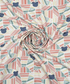 Giggle Grid  Kids Flat Bedsheet With Pillow Covers