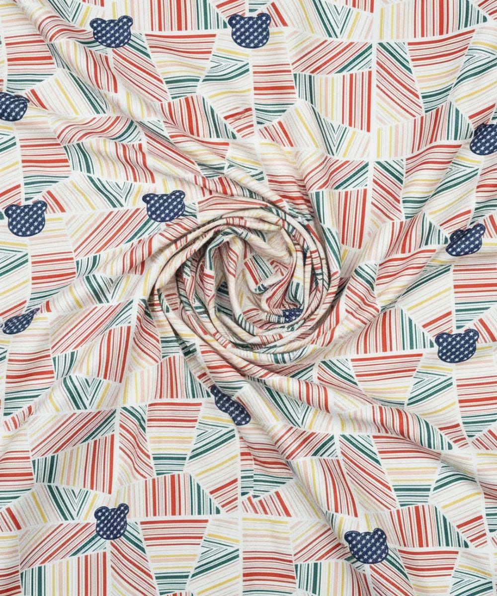 Giggle Grid  Kids Flat Bedsheet With Pillow Covers