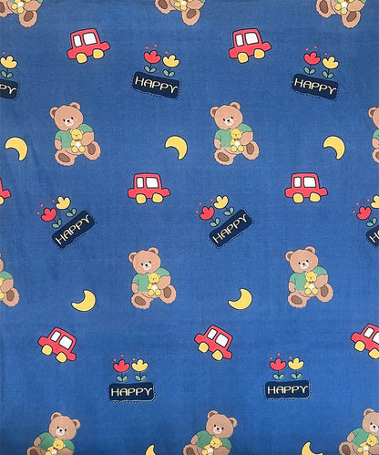 Happy Teddy Kids Flat Bedsheet With Pillow Covers