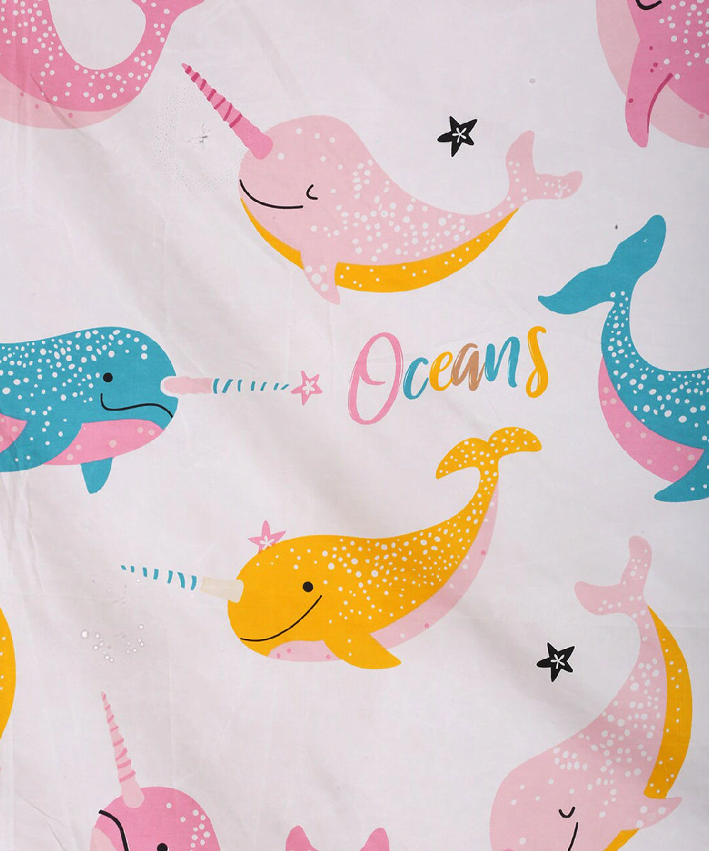 Ocean Fantasy Kids Flat Bedsheet With Pillow Covers