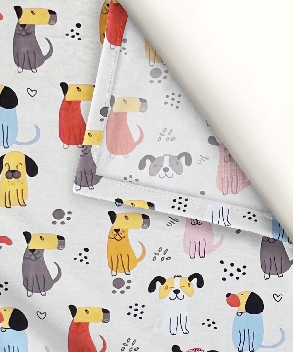 Puppy Pop Kids Single Bedsheet With 1 Pillow Cover