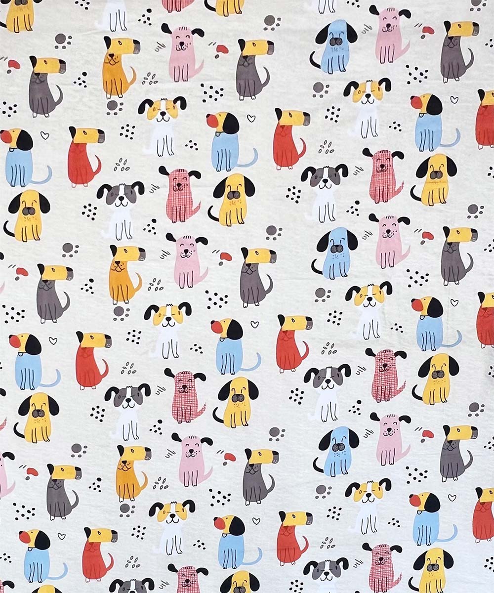 Puppy Pop Kids Single Bedsheet With 1 Pillow Cover