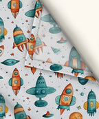 Milkyway Rocket Kids Single Bedsheet With 1 Pillow Cover