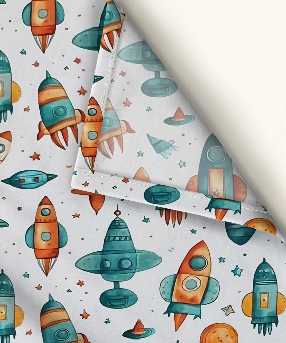 Milkyway Rocket Kids Single Bedsheet With 1 Pillow Cover