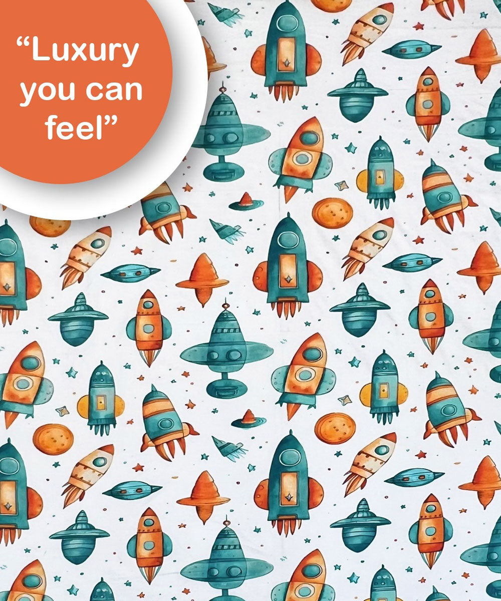 Milkyway Rocket Kids Single Bedsheet With 1 Pillow Cover