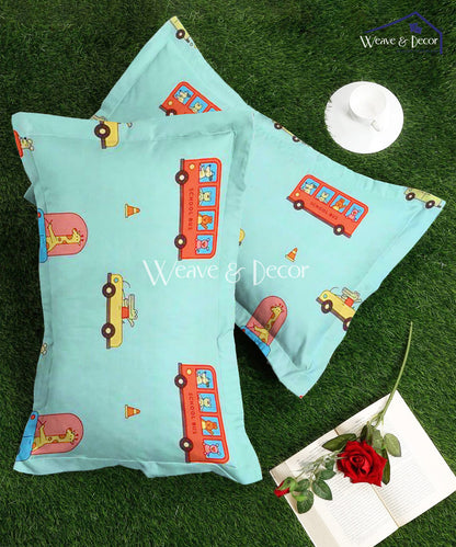 Happy Wheels Kids Pillow Cover Set of 2