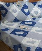 Little Heartbeats Kids Flat Bedsheet With Pillow Covers