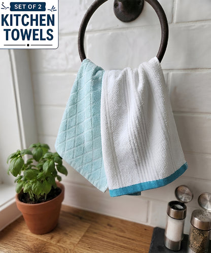 Weave & Decor Cotton Kitchen Towels Set of 2