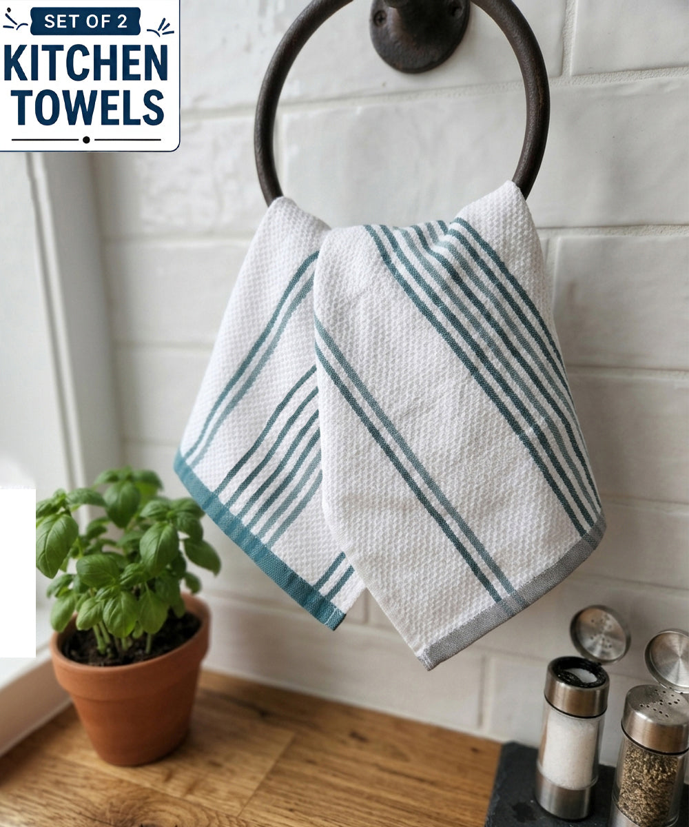 Weave & Decor Cotton Kitchen Towels Set of 2