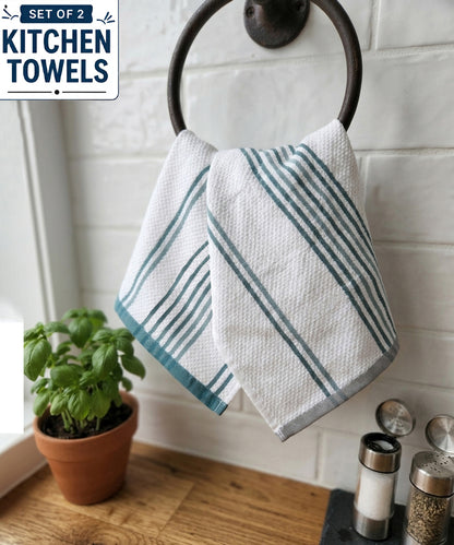 Weave & Decor Cotton Kitchen Towels Set of 2