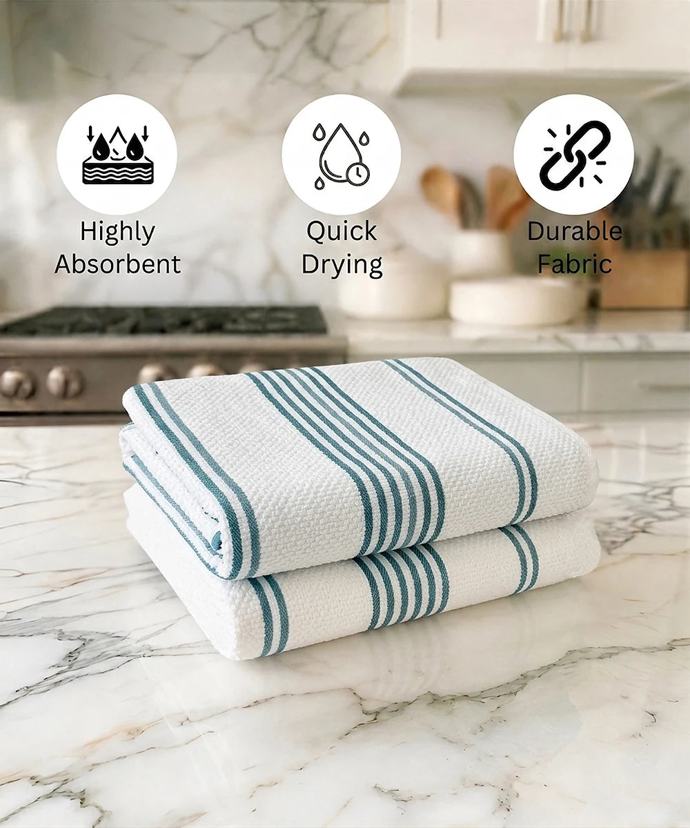 Weave & Decor Cotton Kitchen Towels Set of 2
