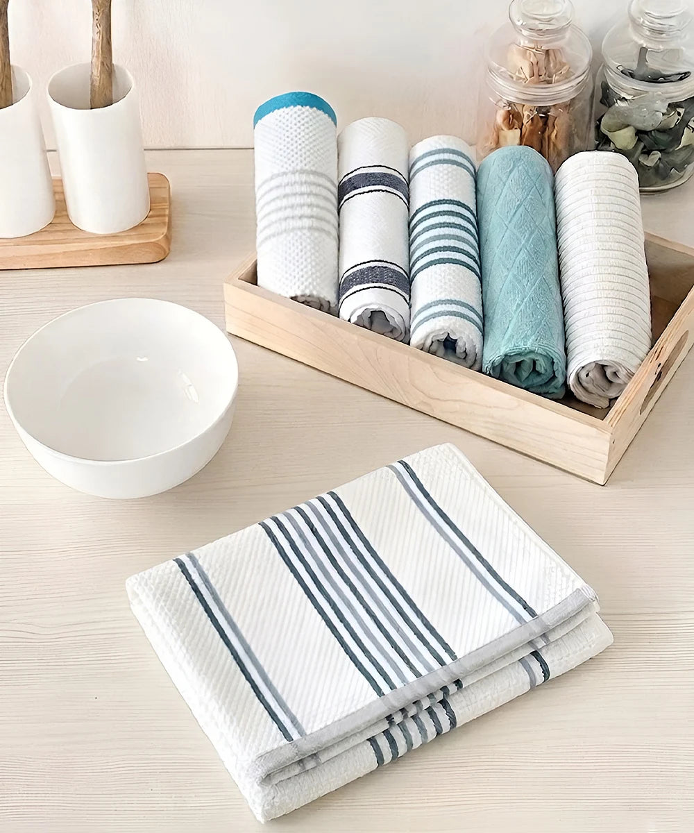 Weave & Decor Cotton Kitchen Towels Set of 6