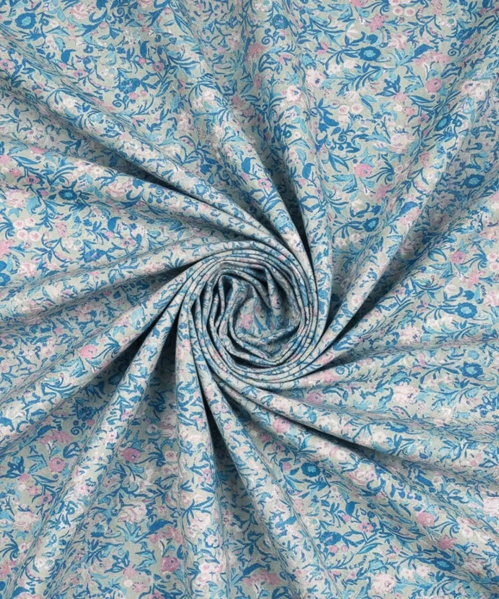 Pastel Garden Bliss Cotton Double Bedsheet with Pillow Covers
