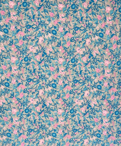 Pastel Garden Bliss Cotton Double Bedsheet with Pillow Covers