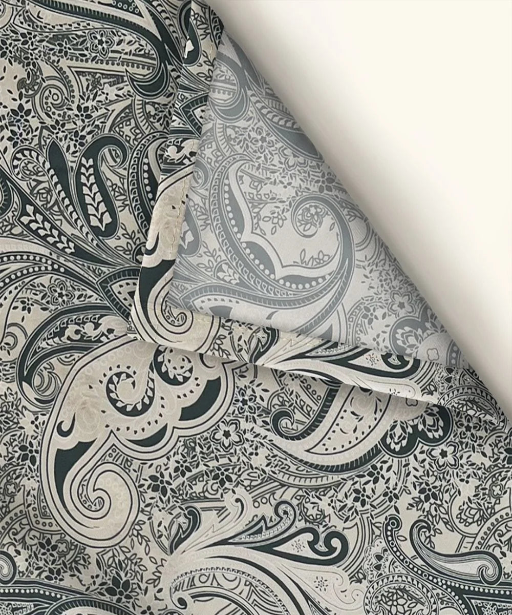 Sage Paisley Charm Cotton Double Bedsheet with Pillow Covers