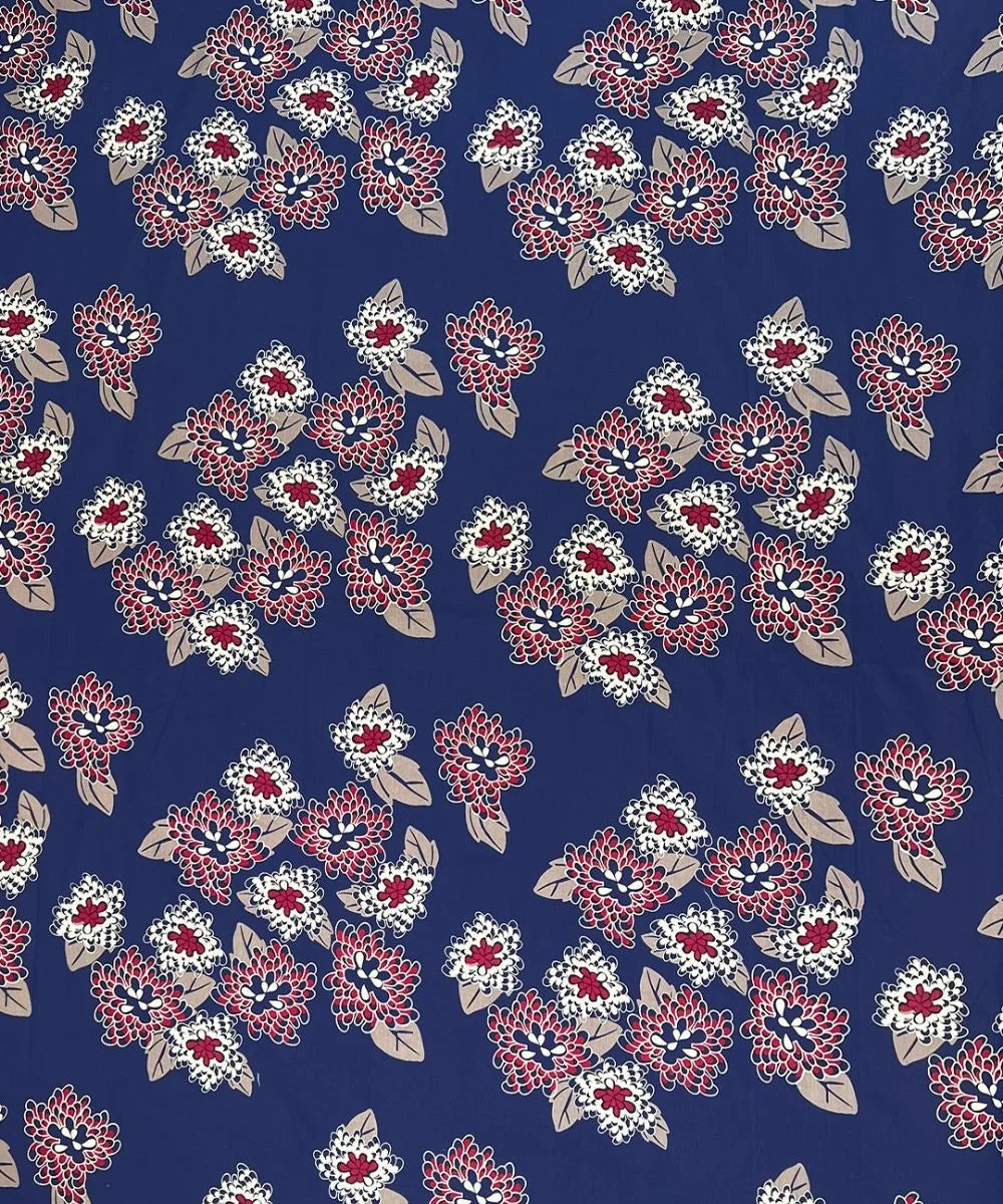 Midnight Bloom Floral Cotton Double Bedsheet with Pillow Covers