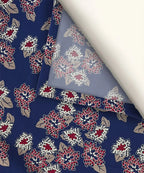 Midnight Bloom Floral Cotton Double Bedsheet with Pillow Covers