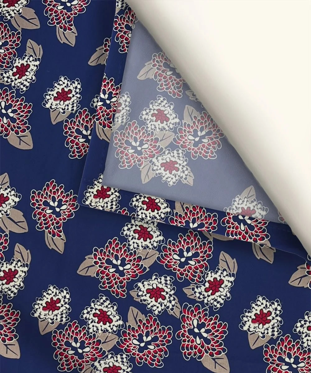 Midnight Bloom Floral Cotton Double Bedsheet with Pillow Covers