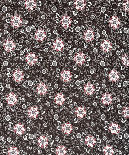 Midnight Floral Swirl Cotton Double Bedsheet with Pillow Covers