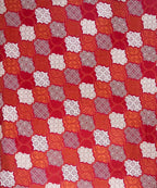 Crimson Mosaic Elegance Cotton Double Bedsheet with Pillow Covers
