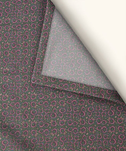 Dark Olive Paisley Elegance Cotton Double Bedsheet with Pillow Covers