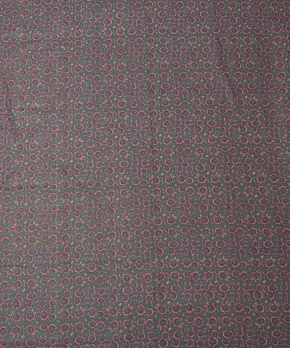 Dark Olive Paisley Elegance Cotton Double Bedsheet with Pillow Covers