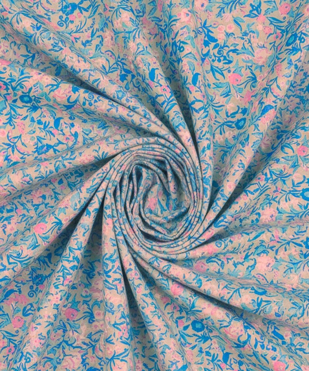 Pastel Garden Bliss – 130 GSM Cotton Fitted Bedsheet With Pillow Cover