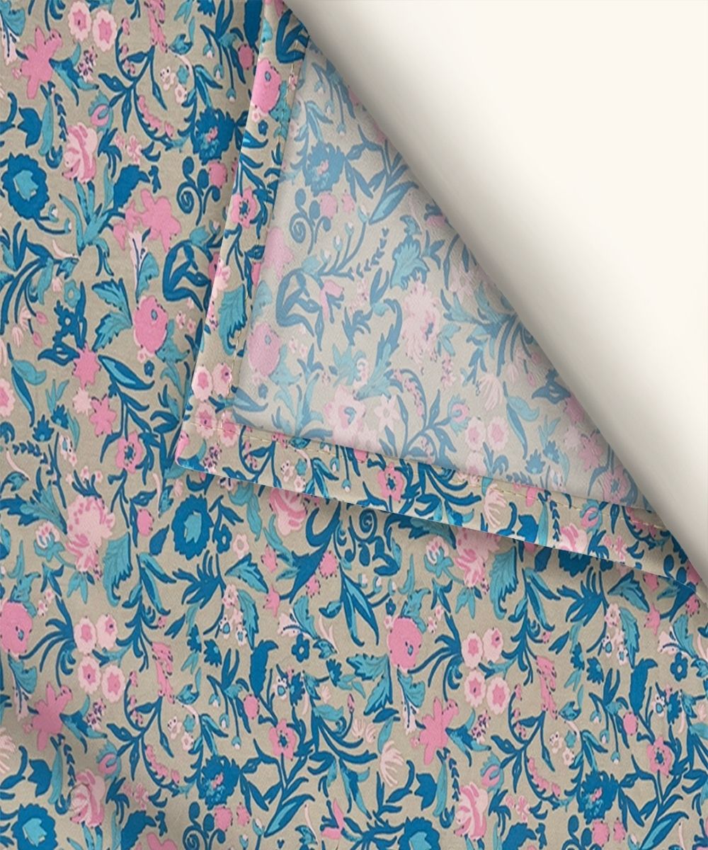 Pastel Garden Bliss – 130 GSM Cotton Fitted Bedsheet With Pillow Cover