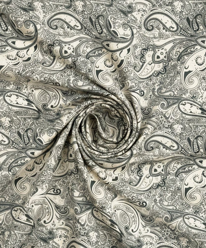 Sage Paisley Charm – 130 GSM Cotton Fitted Bedsheet With Pillow Cover