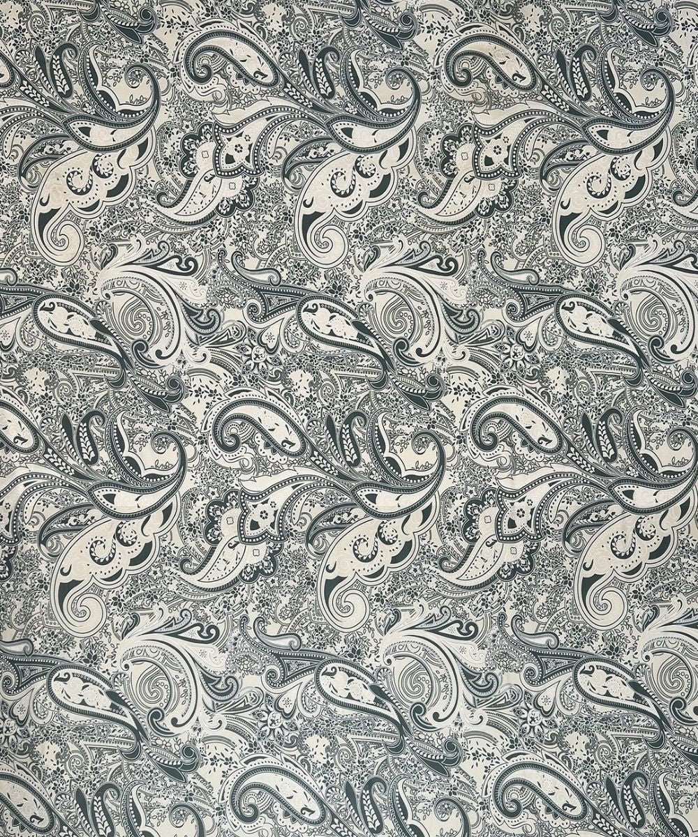 Sage Paisley Charm – 130 GSM Cotton Fitted Bedsheet With Pillow Cover