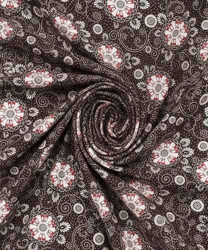 Midnight Floral Swirl – 130 GSM Cotton Fitted Bedsheet With Pillow Cover