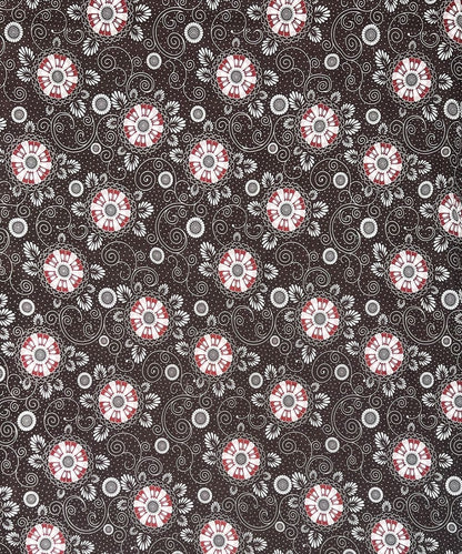 Midnight Floral Swirl – 130 GSM Cotton Fitted Bedsheet With Pillow Cover