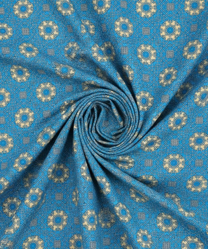 Azure Mosaic Charm  – 130 GSM Cotton Single Bedsheet With Pillow Cover |90x60 inches