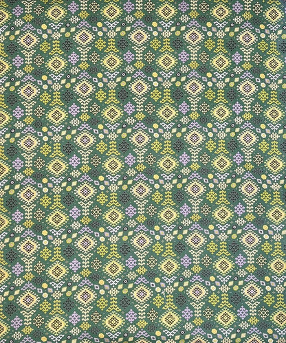 Teal Nordic Geometric Cotton Double Bedsheet with Pillow Covers