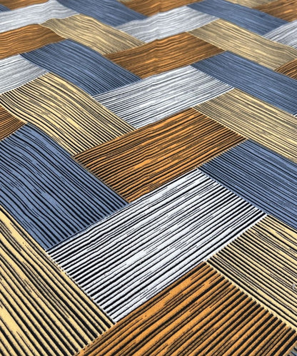 Rust Striped  – 130 GSM Cotton Fitted Bedsheet With Pillow Cover