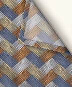 Rust Striped Cotton Double Bedsheet with Pillow Covers