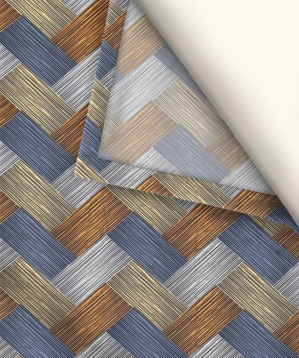 Rust Striped Cotton Double Bedsheet with Pillow Covers