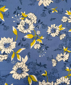 Sky Bloom Floral Cotton Double Bedsheet with Pillow Covers