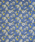 Sky Bloom Floral Cotton Double Bedsheet with Pillow Covers