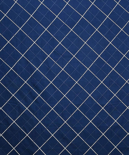 Navyblue Rhombus Fitted Bedsheet With Pillow Cover