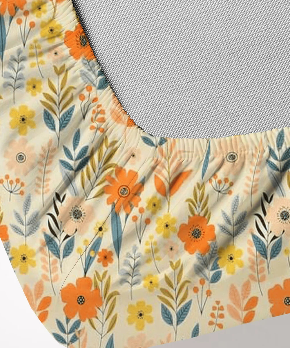 Nature's Whimsy King Size Bedsheet With 2 Pillow Cover