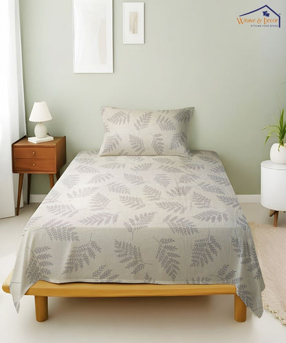 Whispering Ferns Bedsheet With Pillow Covers