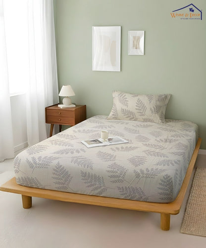 Whispering Ferns Bedsheet With Pillow Covers