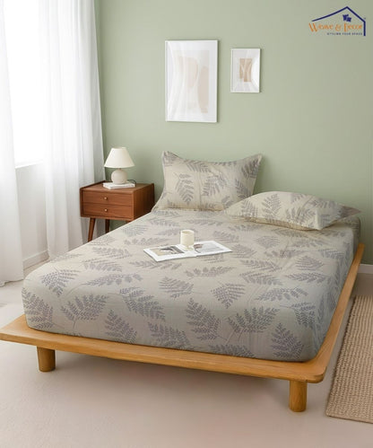 Whispering Ferns Bedsheet With Pillow Covers