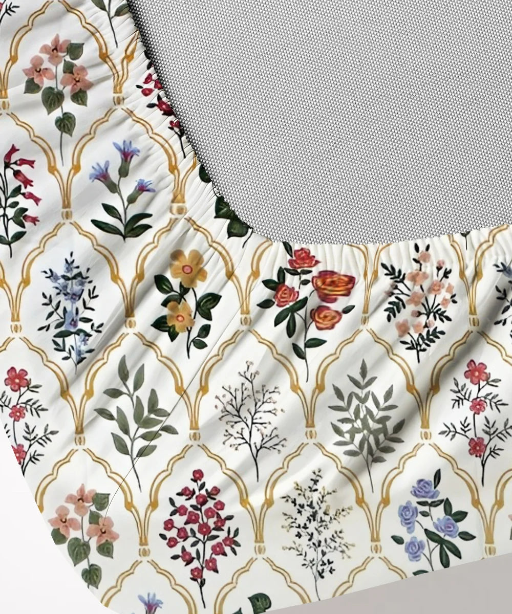 Persian Grace flat Bedsheet With Pillow Covers