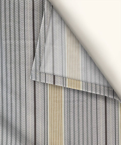Urban Stripe Elegance Fitted Bedsheet With Pillow Cover